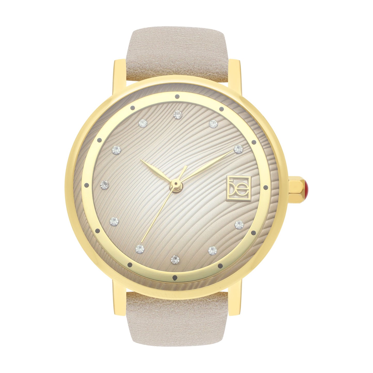Reloj Cloe Análogo para Dama con Caratula Texturizada y Correa de Tactopiel OE2547