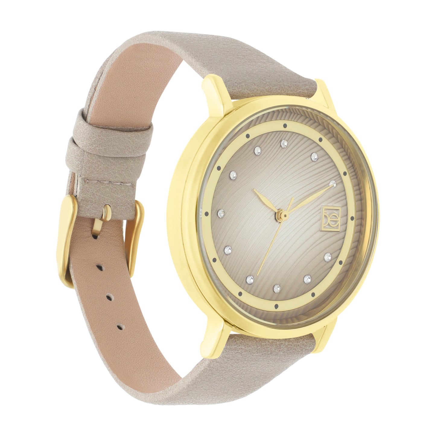 Reloj Cloe Análogo para Dama con Caratula Texturizada y Correa de Tactopiel OE2547