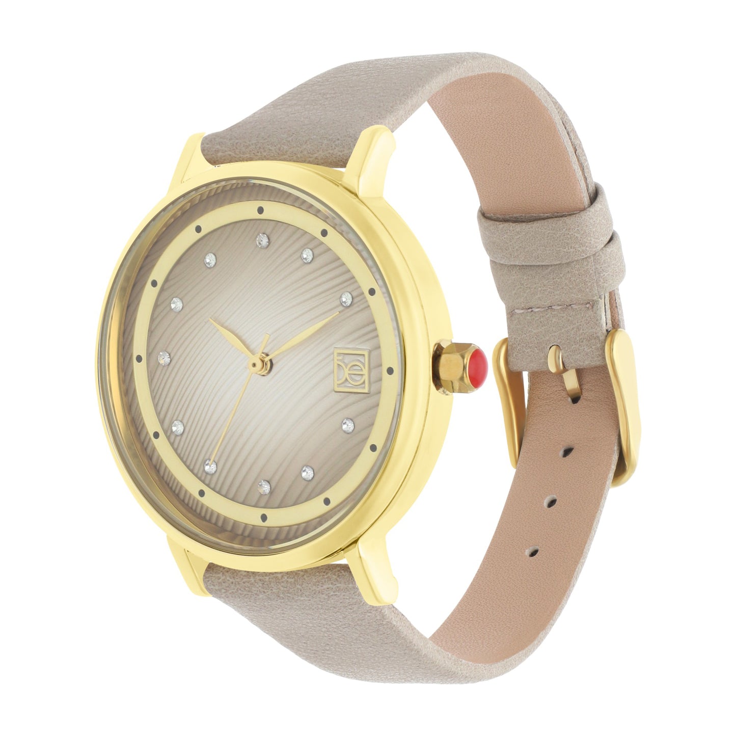 Reloj Cloe Análogo para Dama con Caratula Texturizada y Correa de Tactopiel OE2547