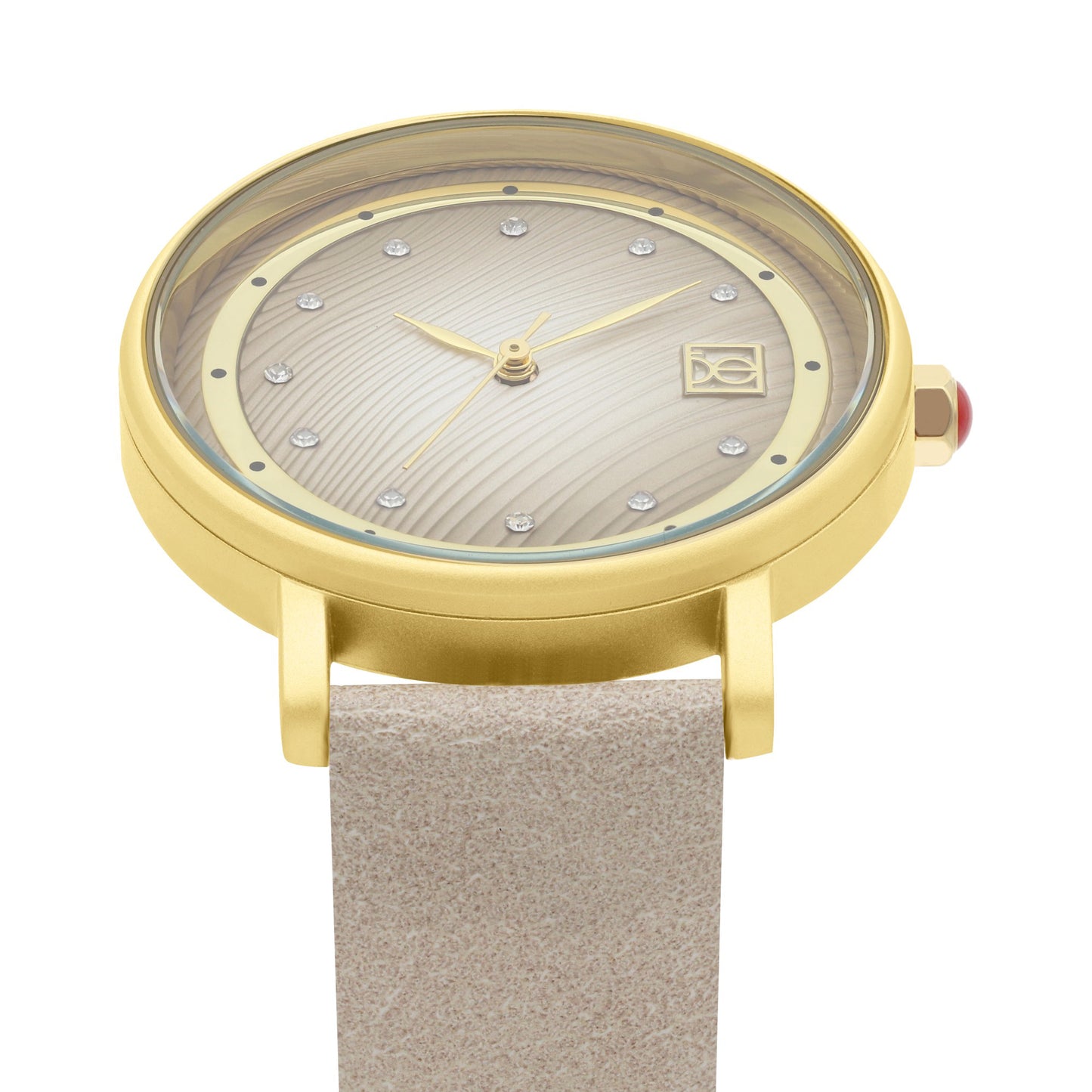 Reloj Cloe Análogo para Dama con Caratula Texturizada y Correa de Tactopiel OE2547