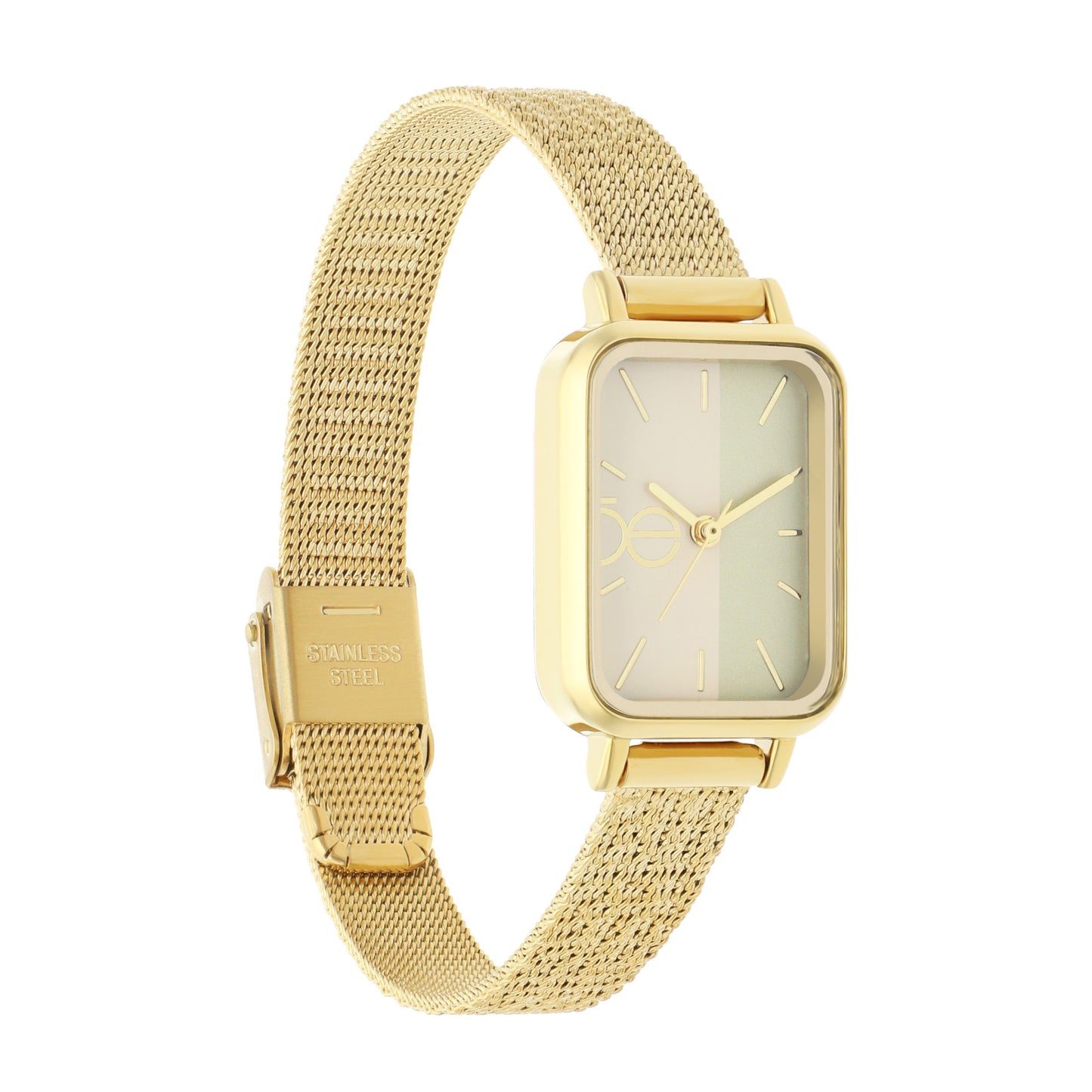 Reloj Cloe Análogo para Dama con Carátula Bicolor y Extensible de Mesh OE2550