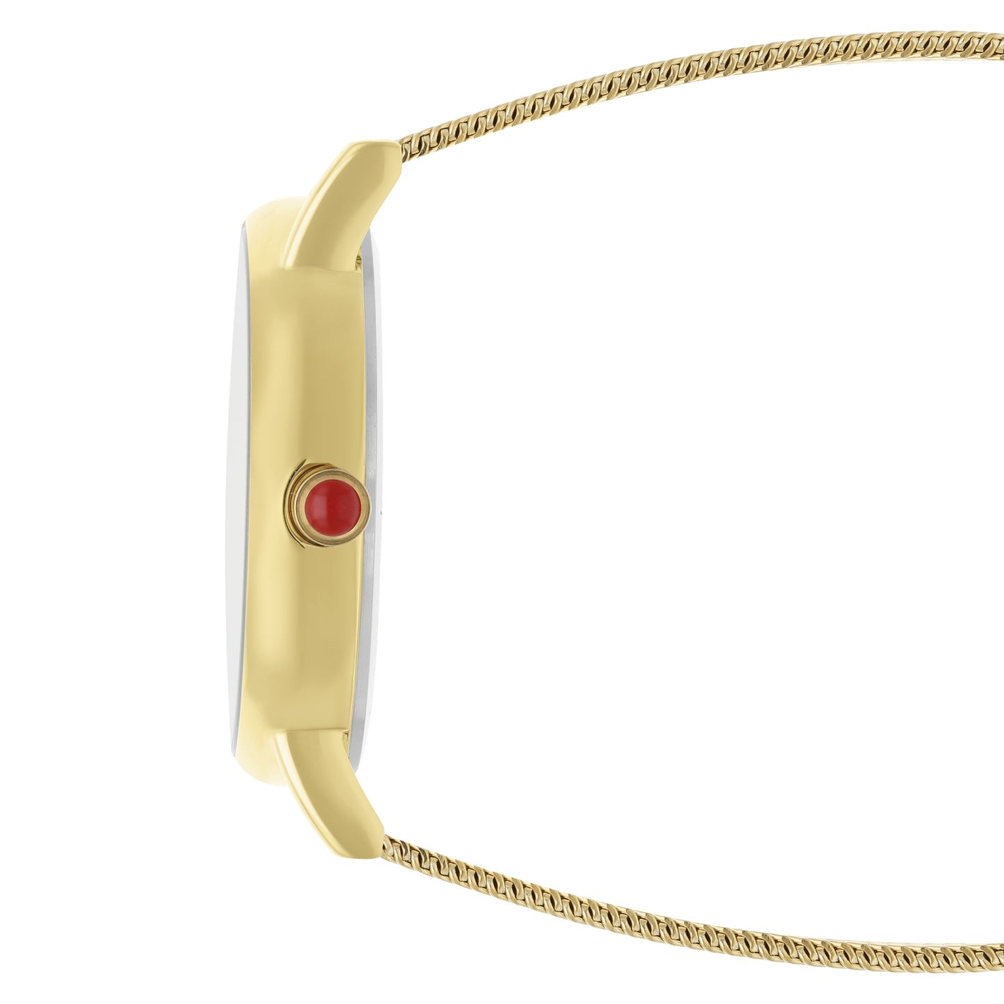 Reloj Cloe Análogo para Dama con Pedrería en Forma de Luna y Extensible de Mesh OE2552