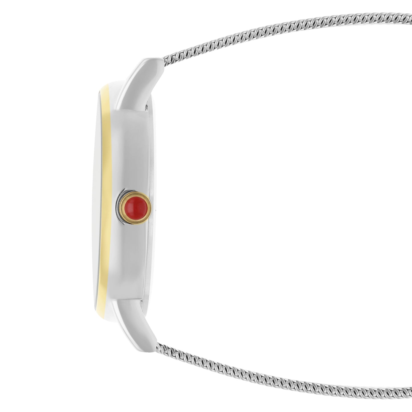 Reloj Cloe Análogo para Dama con Pedrería en Forma de Luna y Extensible de Mesh OE2552