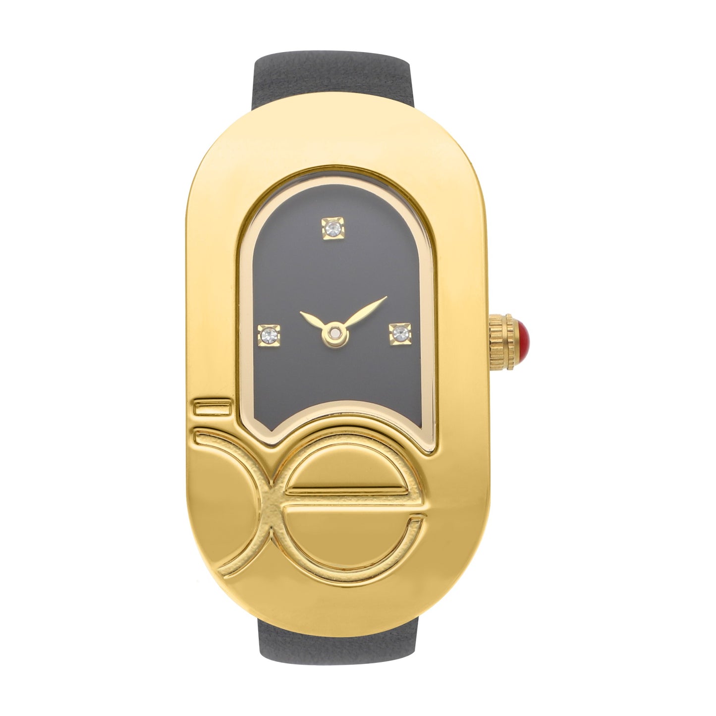 Reloj Cloe Análogo para Dama con Monograma Integrado en la Caja y Correa de Tactopiel OE2553