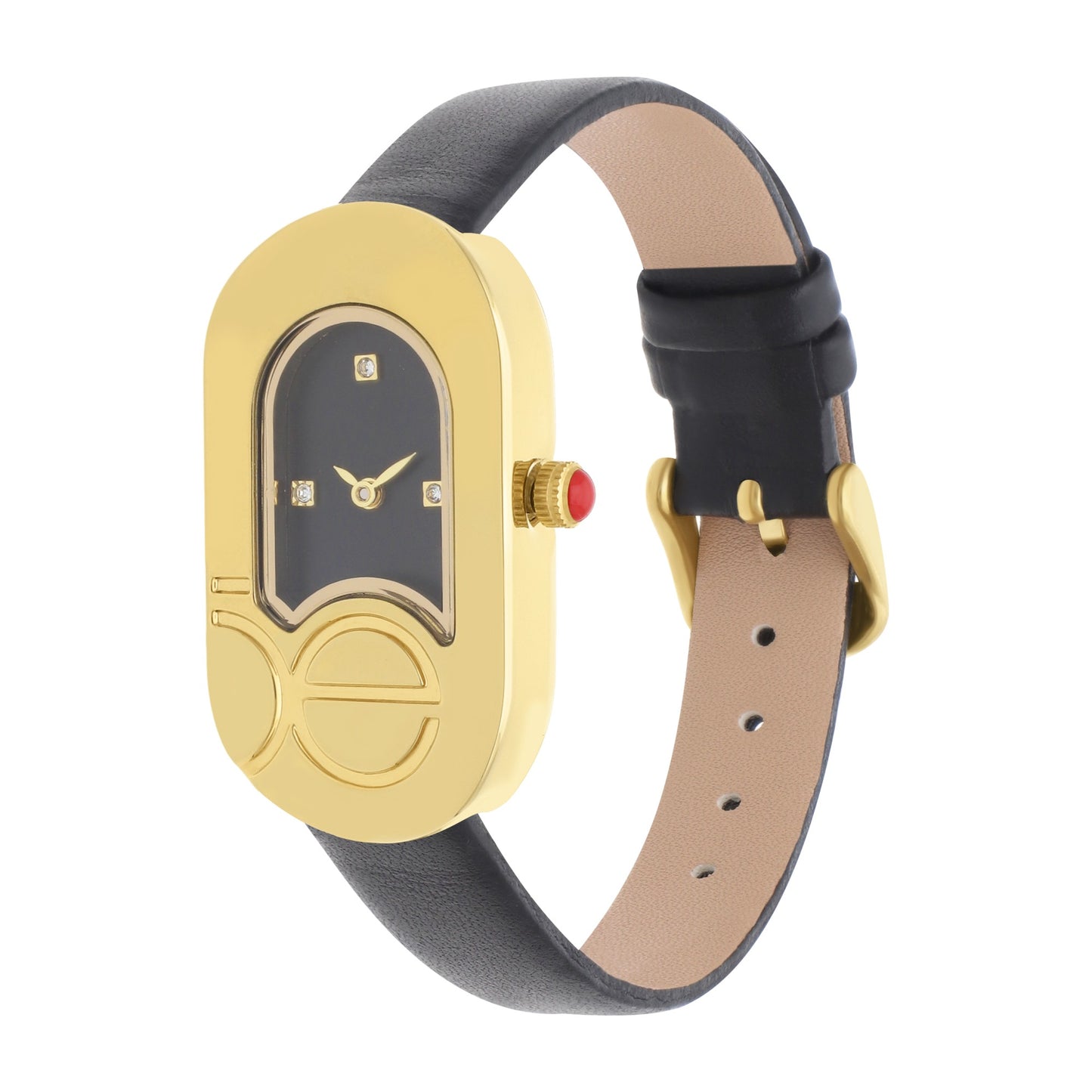 Reloj Cloe Análogo para Dama con Monograma Integrado en la Caja y Correa de Tactopiel OE2553