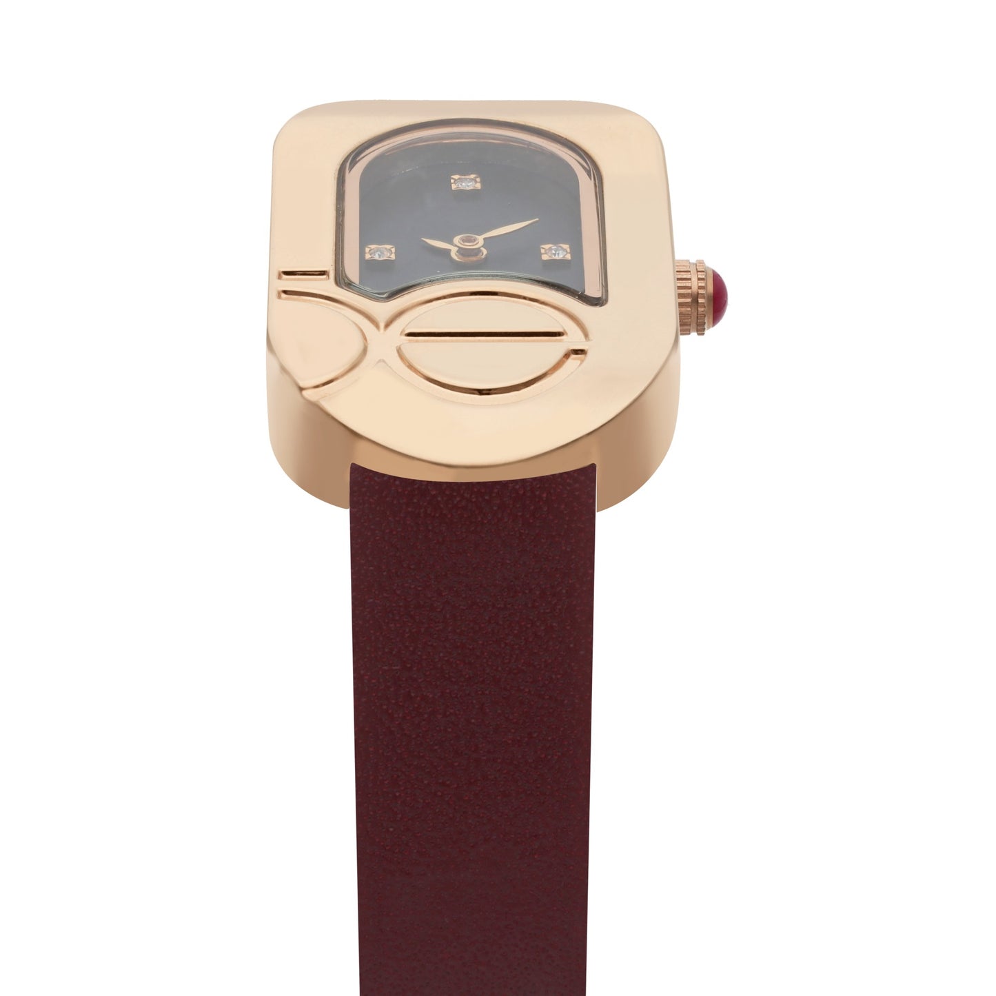Reloj Cloe Análogo para Dama con Monograma Integrado en la Caja y Correa de Tactopiel OE2553