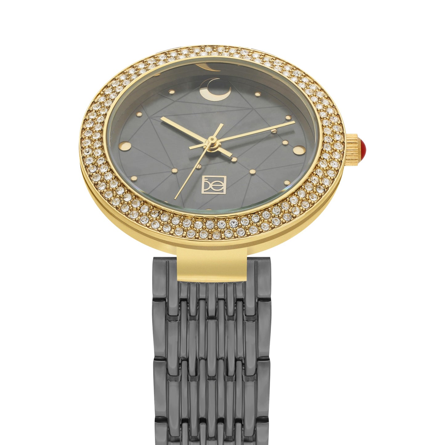 Reloj Cloe Análogo para Dama con Indicador en Forma de Luna y Extensible de Acero Inoxidable OE2555