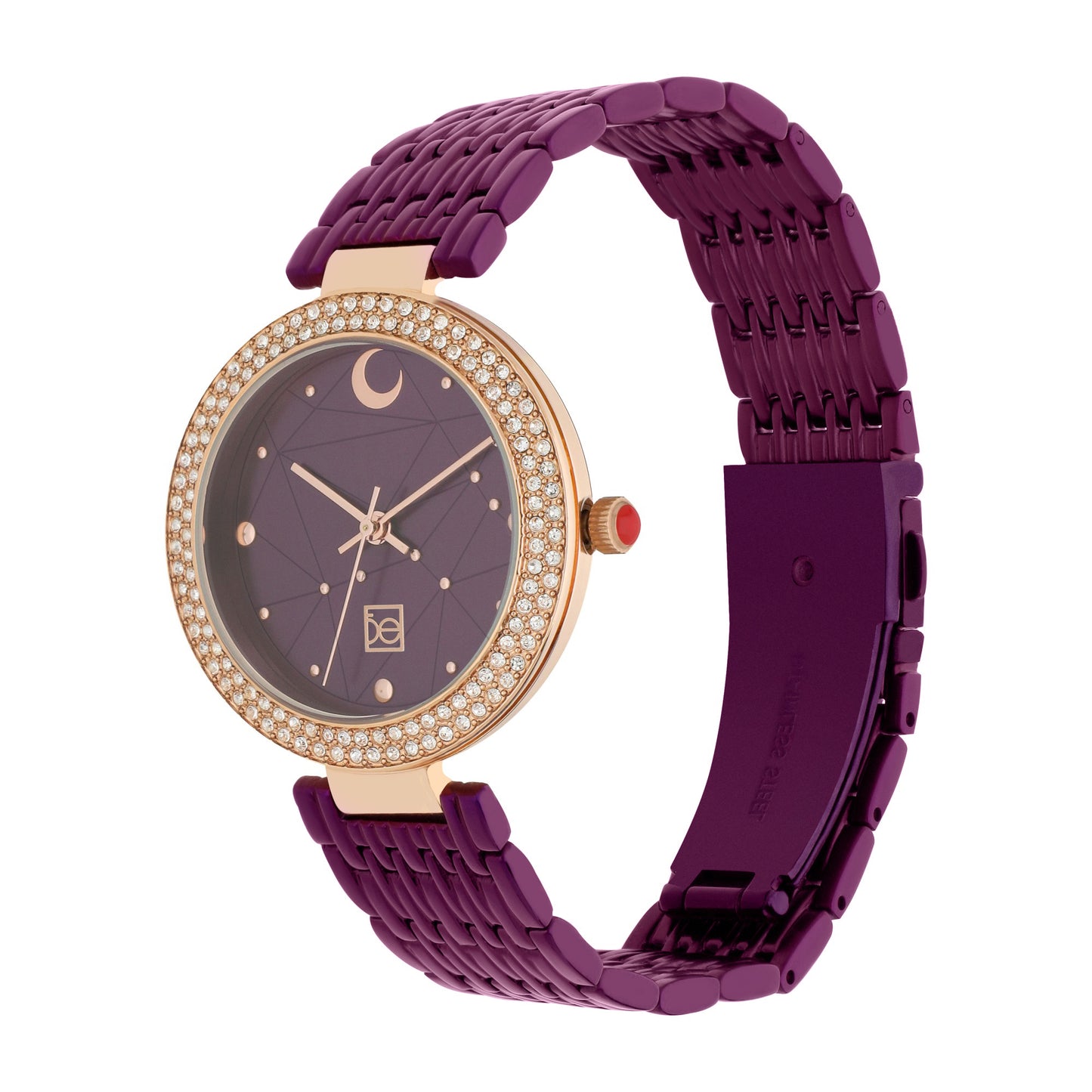 Reloj Cloe Análogo para Dama con Indicador en Forma de Luna y Extensible de Acero Inoxidable OE2555