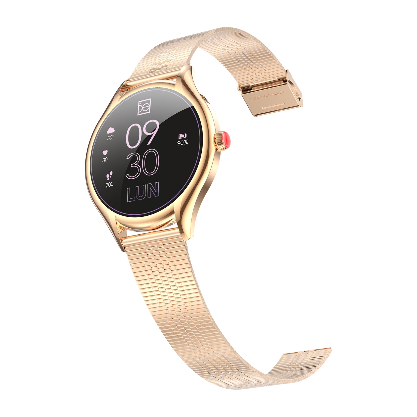 Smartwatch Cloe S4 para Dama con Pantalla Amoled y Extensible de Acero Inoxidable Liso OE2560