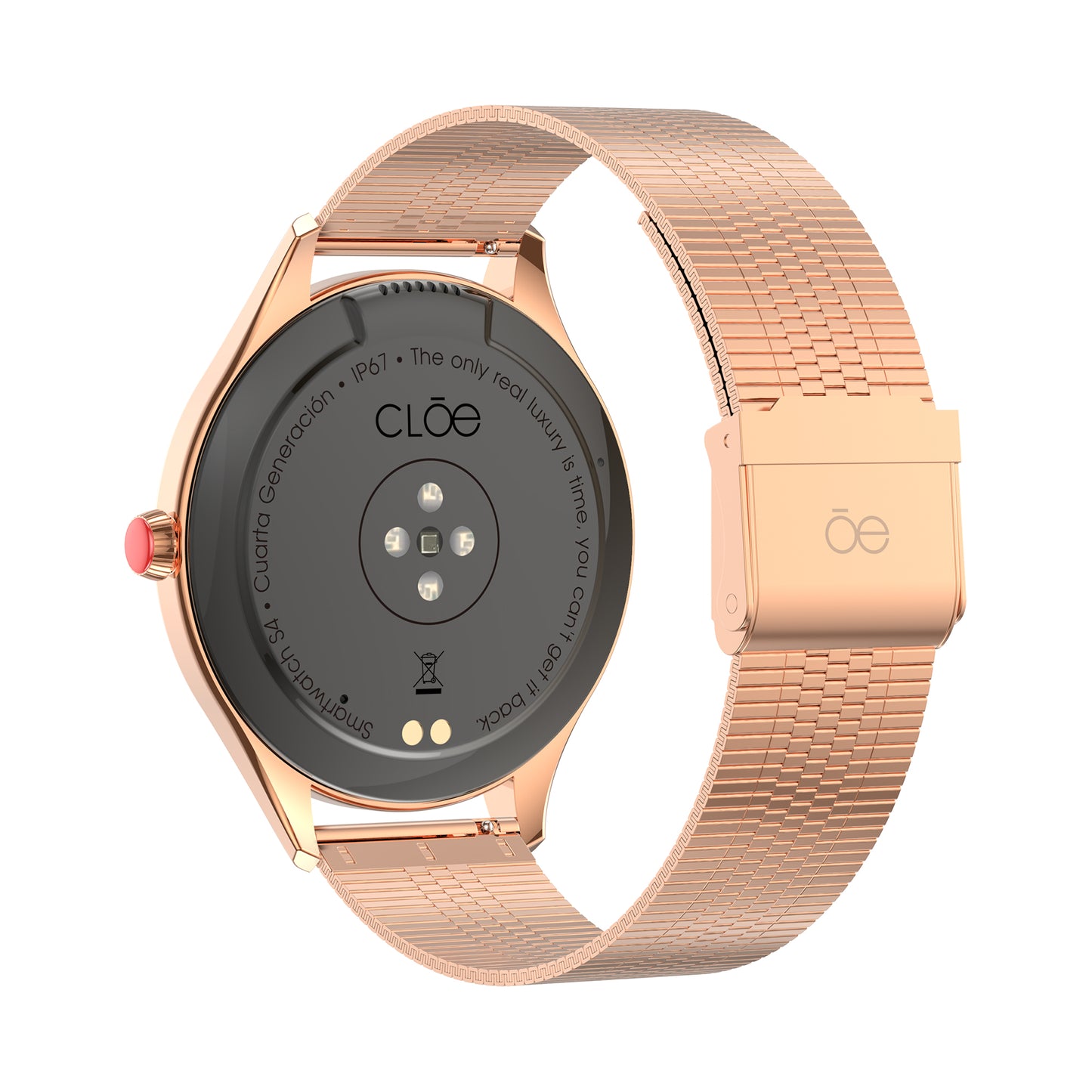 Smartwatch Cloe S4 para Dama con Pantalla Amoled y Extensible de Acero Inoxidable Liso OE2560