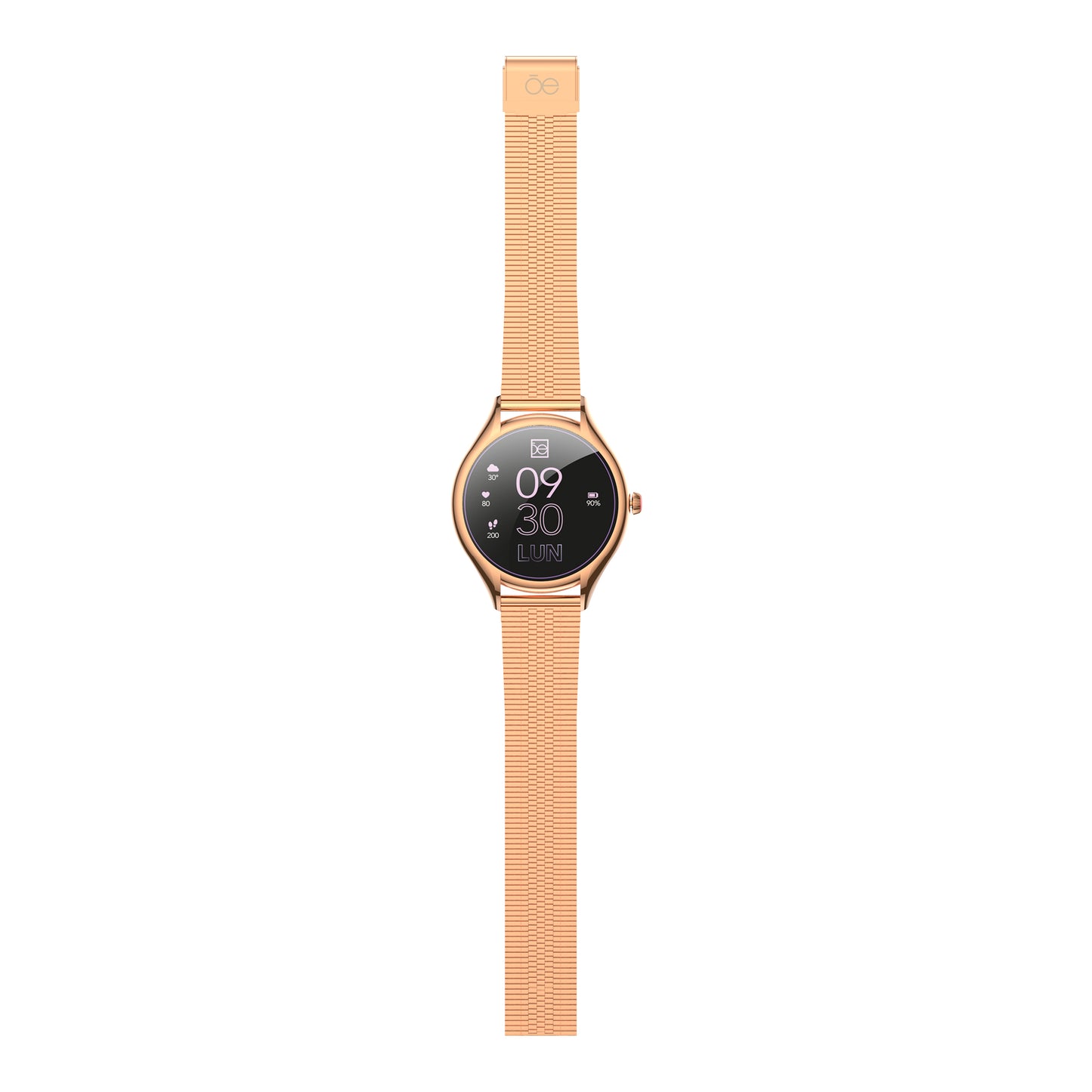 Smartwatch Cloe S4 para Dama con Pantalla Amoled y Extensible de Acero Inoxidable Liso OE2560