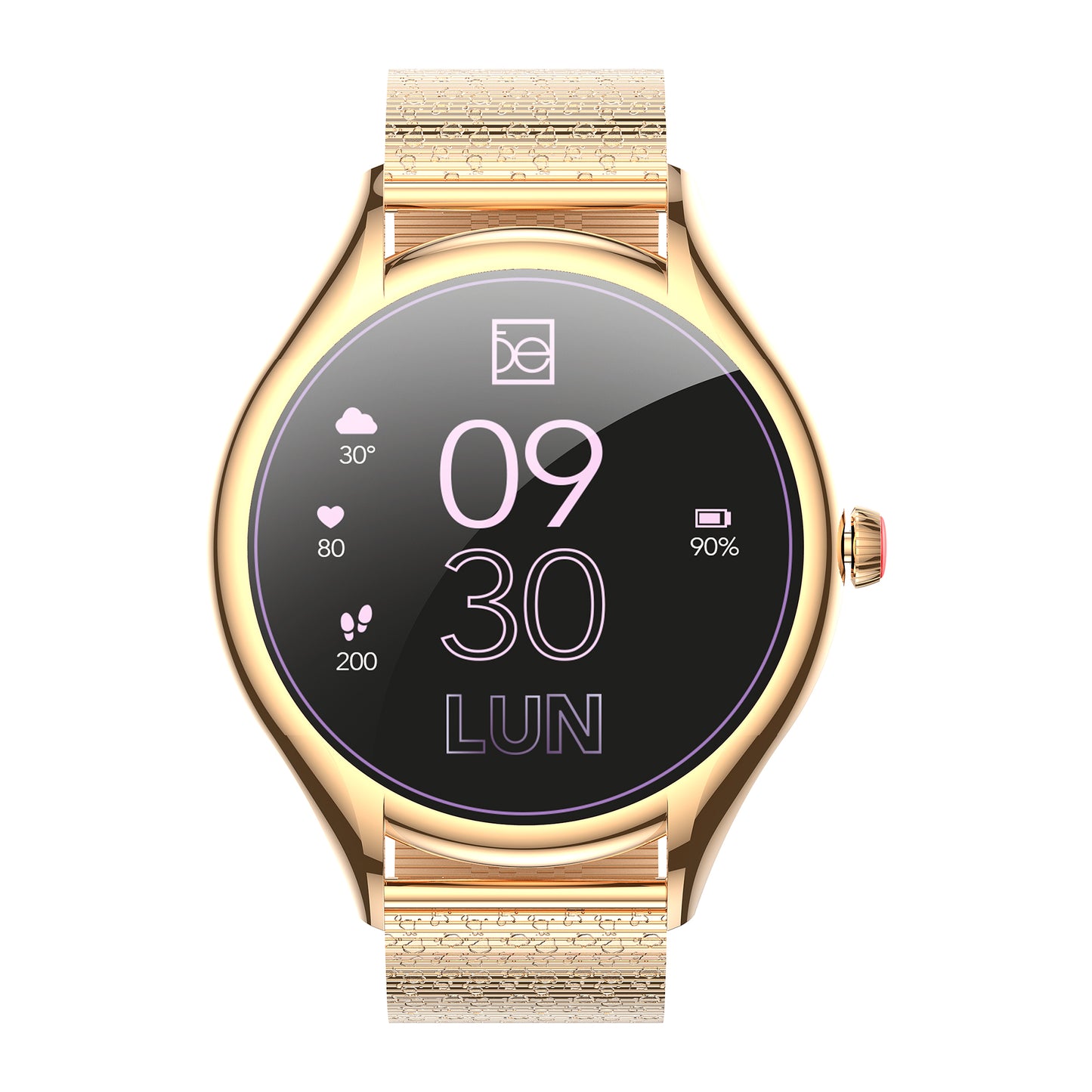Smartwatch Cloe S4 para Dama con Pantalla Amoled y Extensible de Acero Inoxidable con Textura OE2561