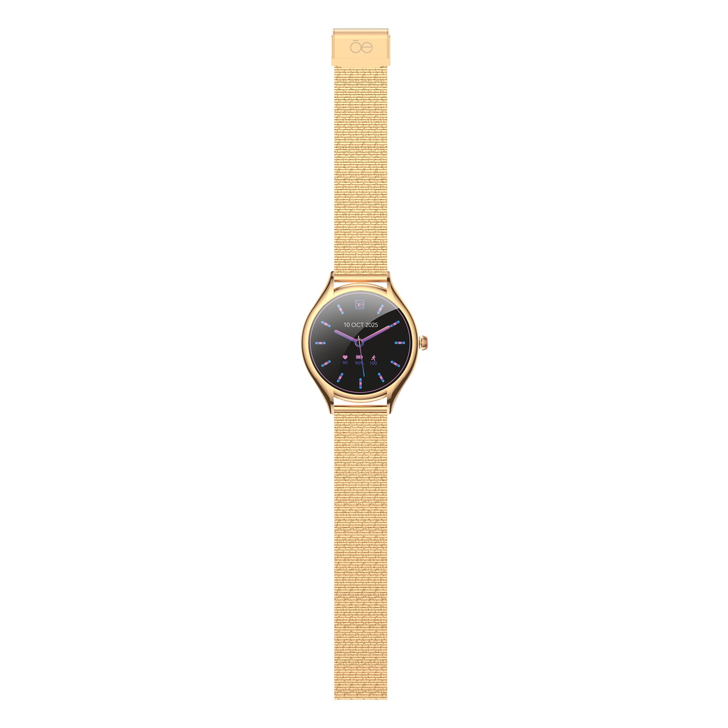 Smartwatch Cloe S4 para Dama con Pantalla Amoled y Extensible de Acero Inoxidable con Textura OE2561