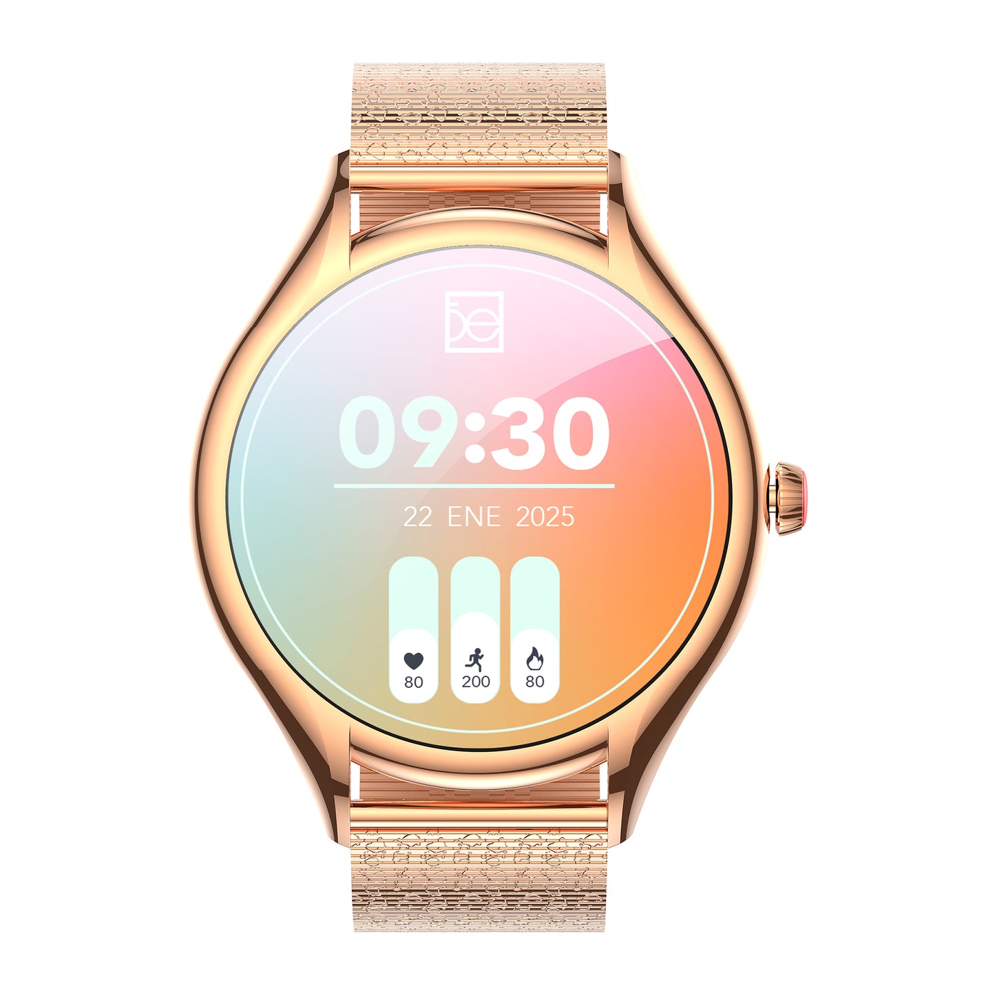 Smartwatch Cloe S4 para Dama con Pantalla Amoled y Extensible de Acero Inoxidable con Textura OE2561