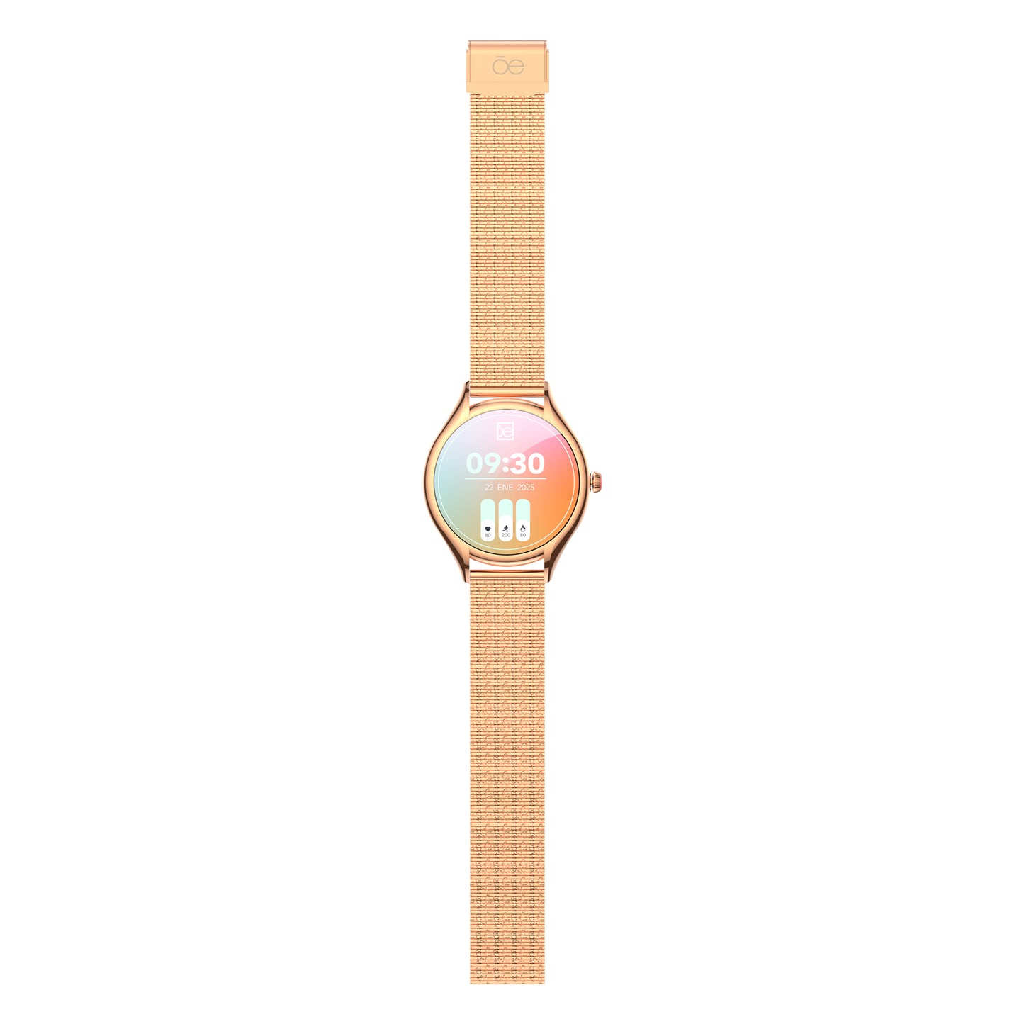Smartwatch Cloe S4 para Dama con Pantalla Amoled y Extensible de Acero Inoxidable con Textura OE2561