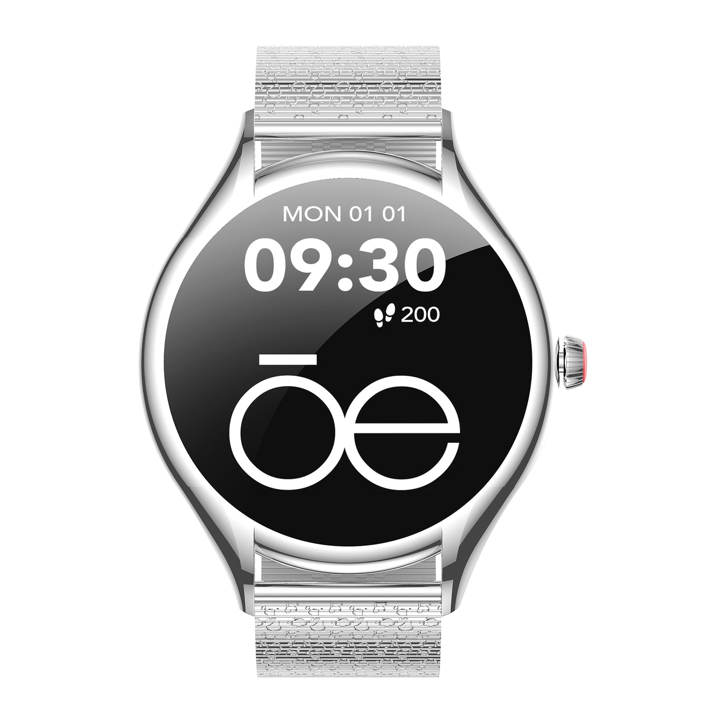 Smartwatch Cloe S4 para Dama con Pantalla Amoled y Extensible de Acero Inoxidable con Textura OE2561