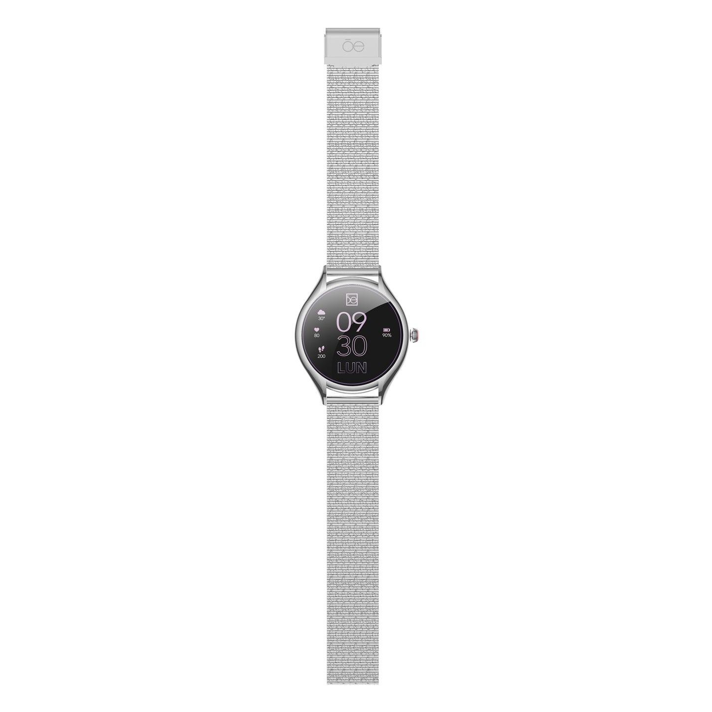 Smartwatch Cloe S4 para Dama con Pantalla Amoled y Extensible de Acero Inoxidable con Textura OE2561
