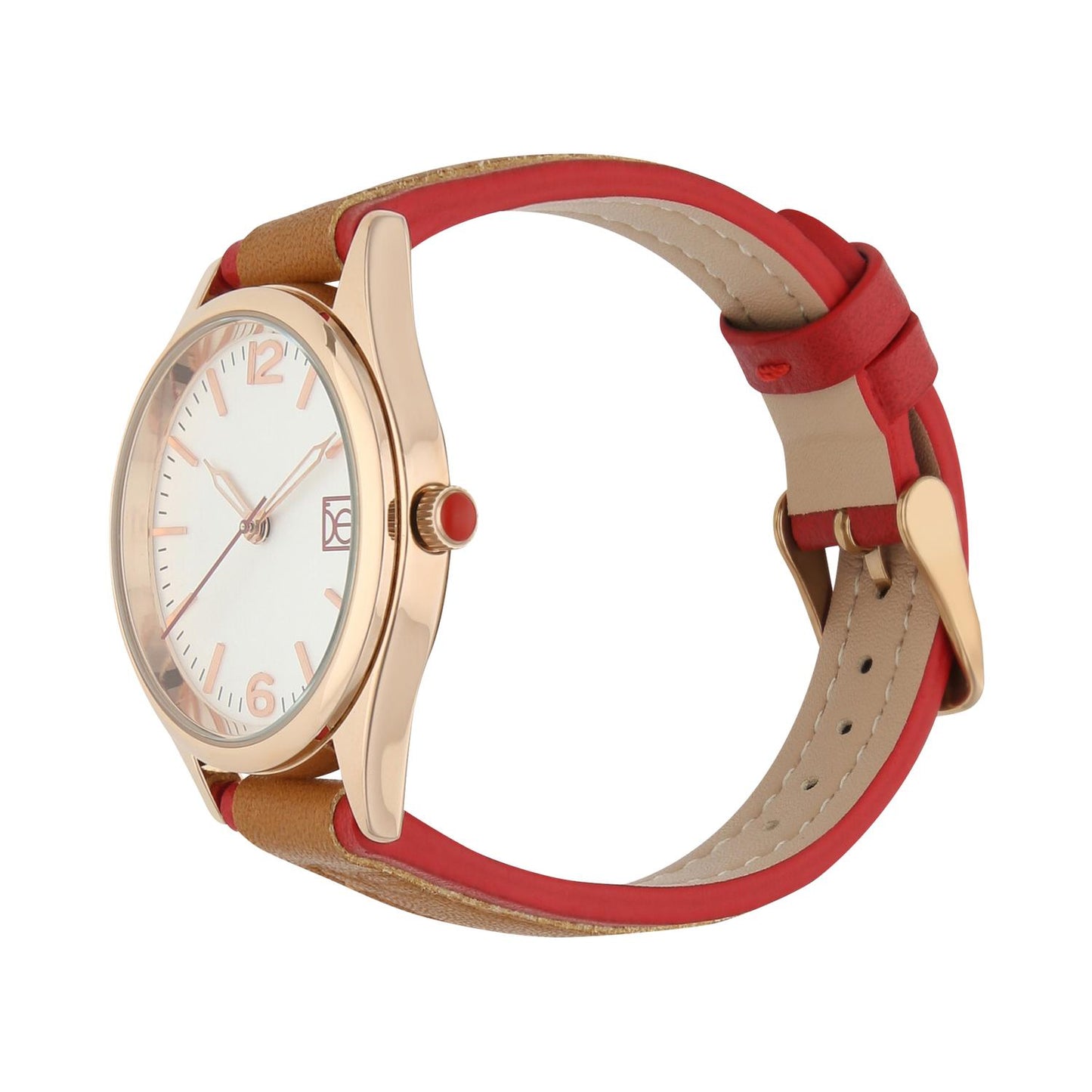 Reloj Analogo Cloe Piel Genuina OE2313