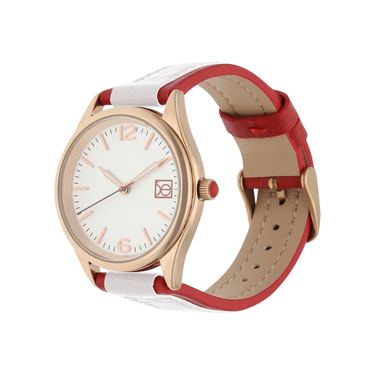 Reloj Analogo Cloe Piel Genuina OE2313