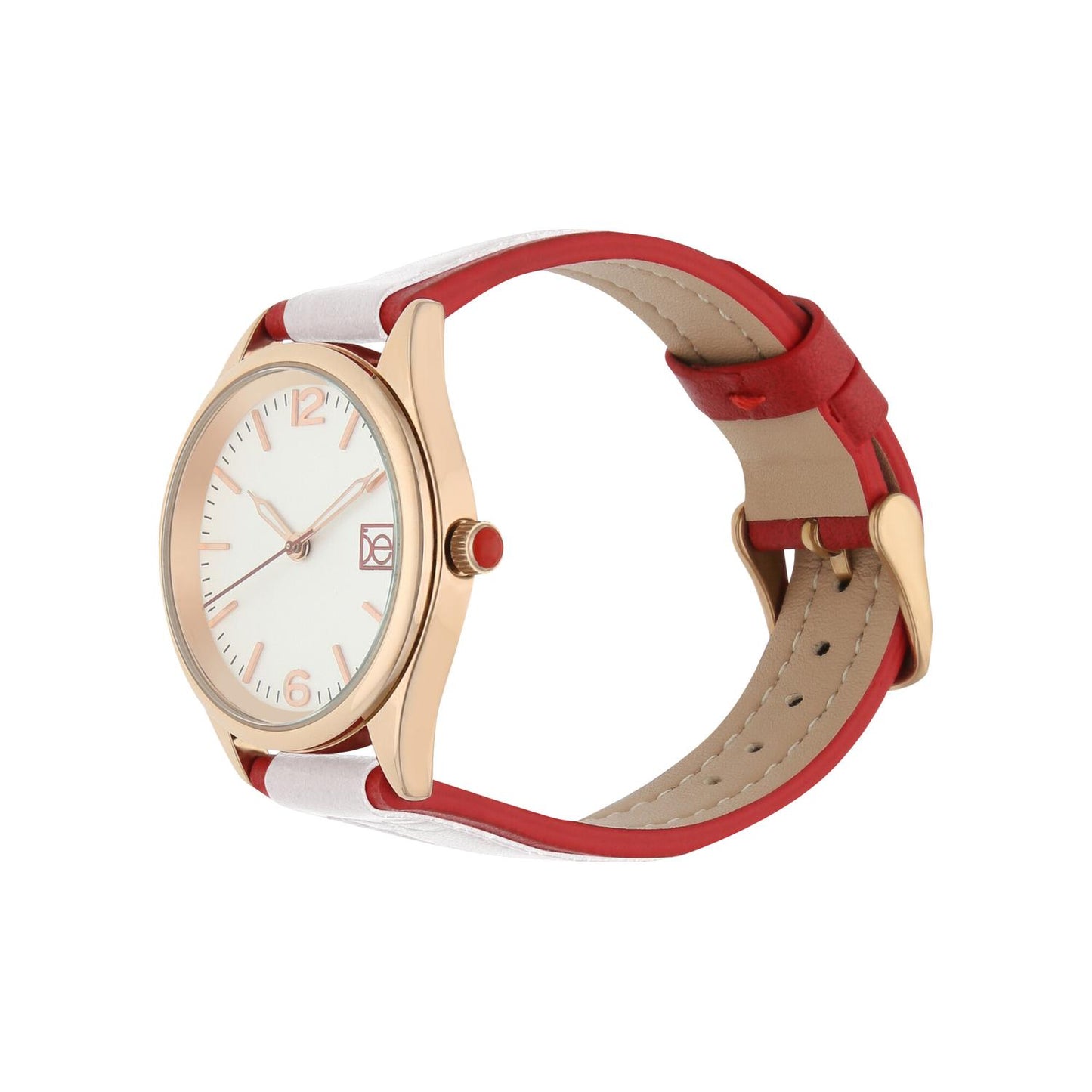 Reloj Analogo Cloe Piel Genuina OE2313