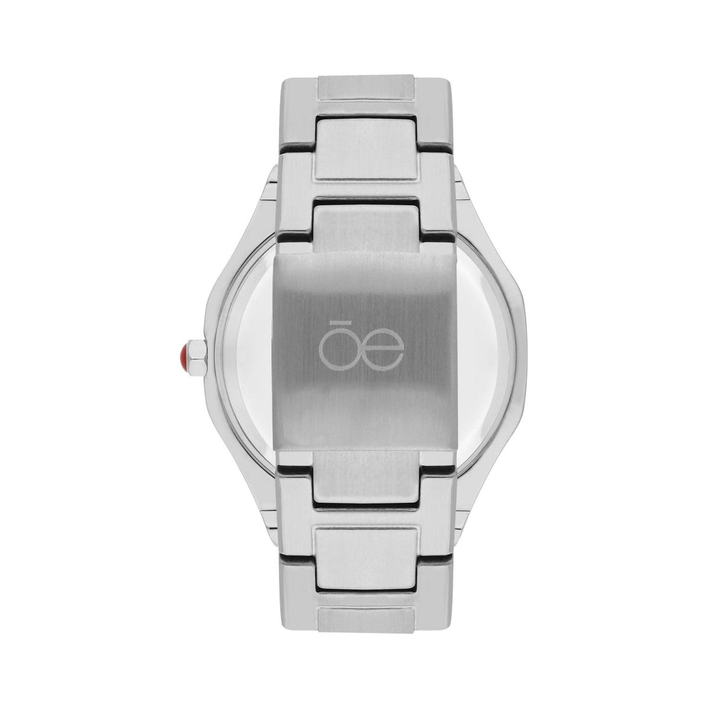 Reloj Cloe Analogo para Dama con Pedreria en Bisel, Simuladores y Extensible Color Plateado OE2443