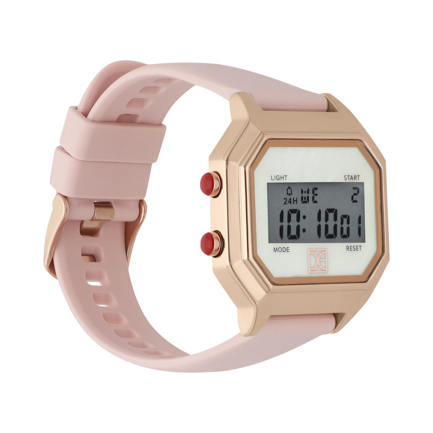 Reloj Cloe digital para dama color azul con madre perla OE2404