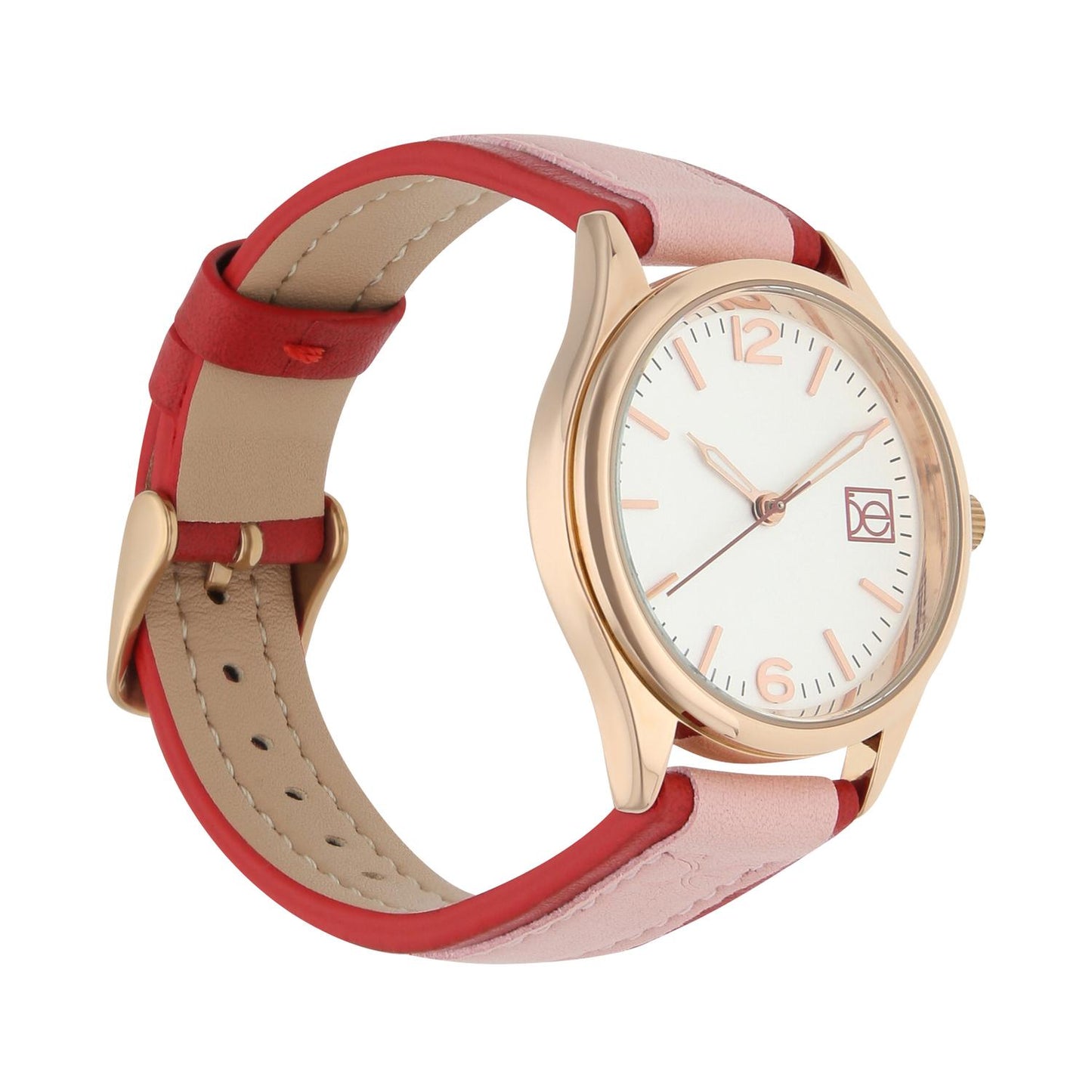 Reloj Analogo Cloe Piel Genuina OE2313