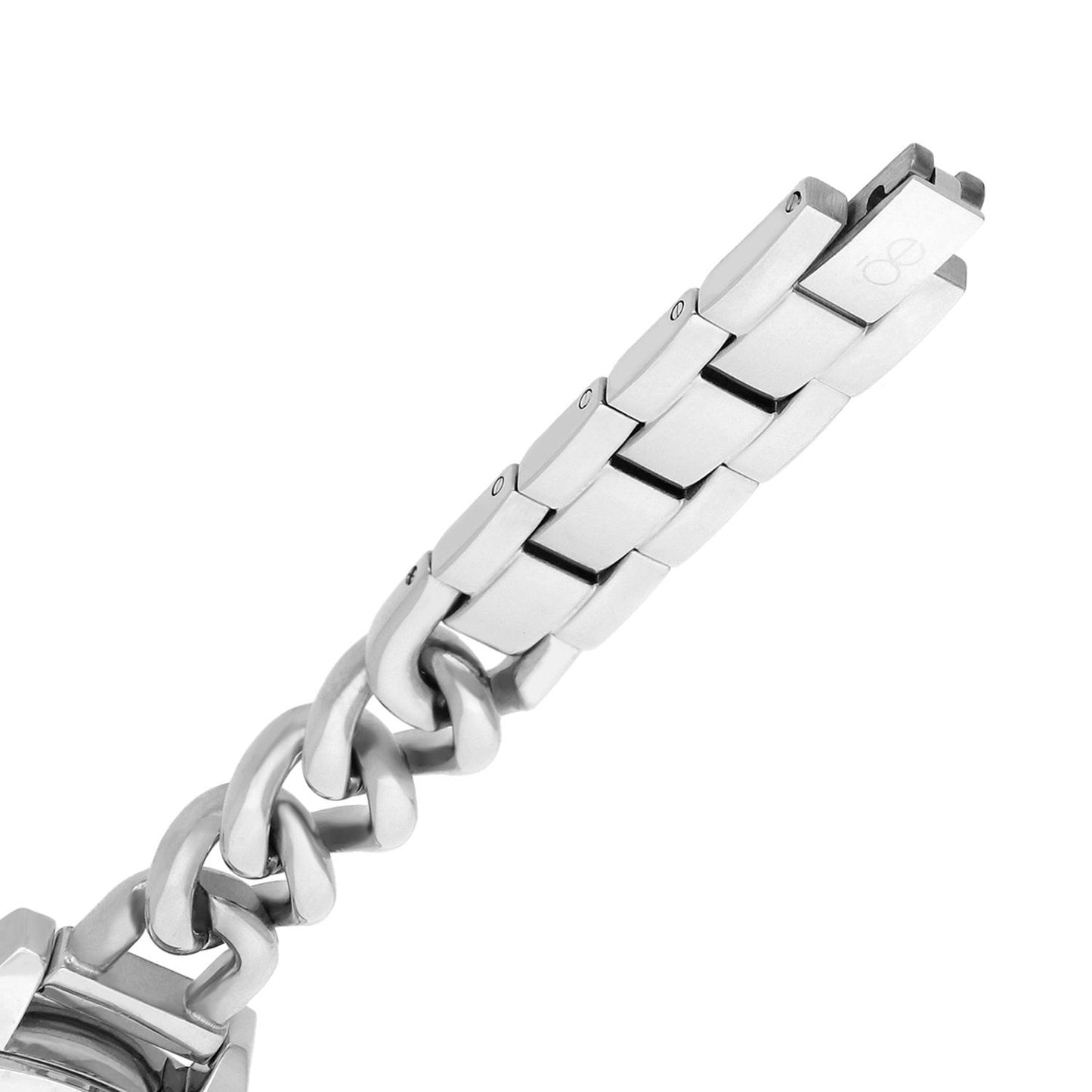 Reloj Para Dama con Pedrería en Indicadores y Correa de Metal Color Plateado OE2429