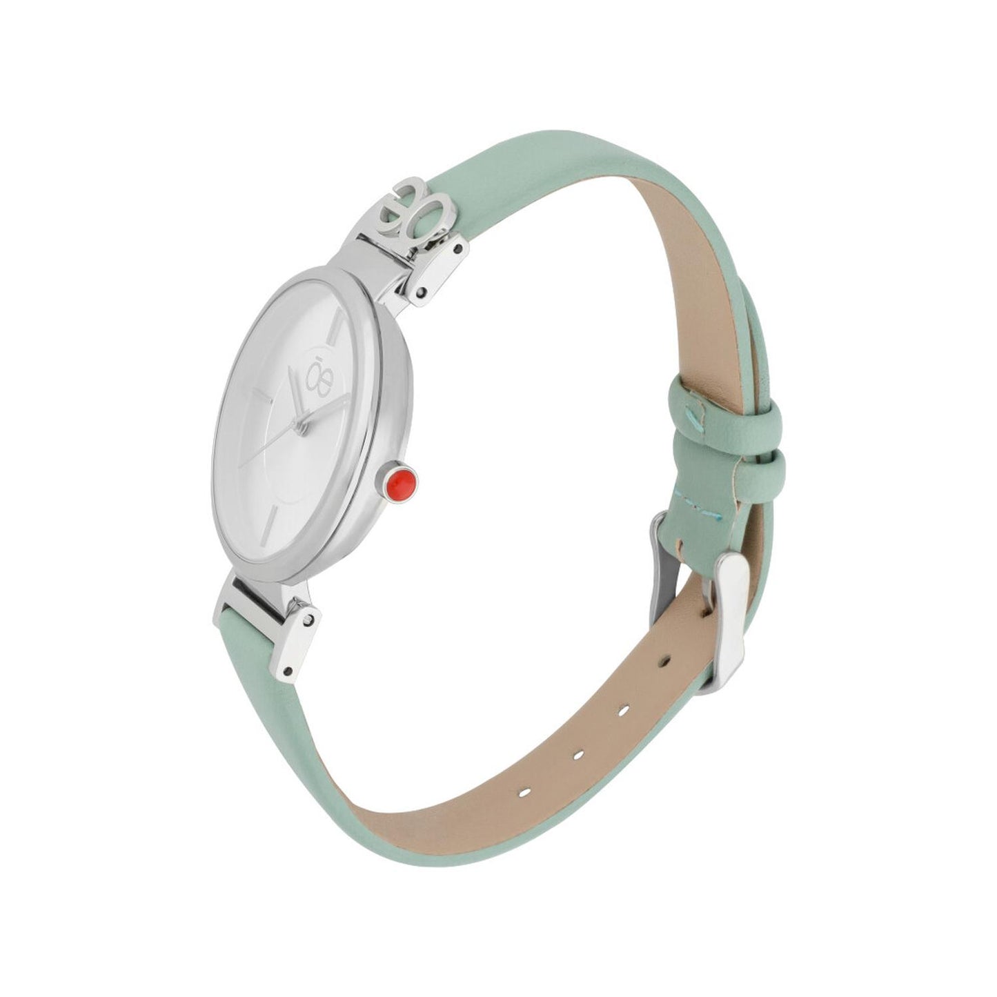 Reloj Análogo Cloe Velma OE2209-GRN Piel Genuina Mujer