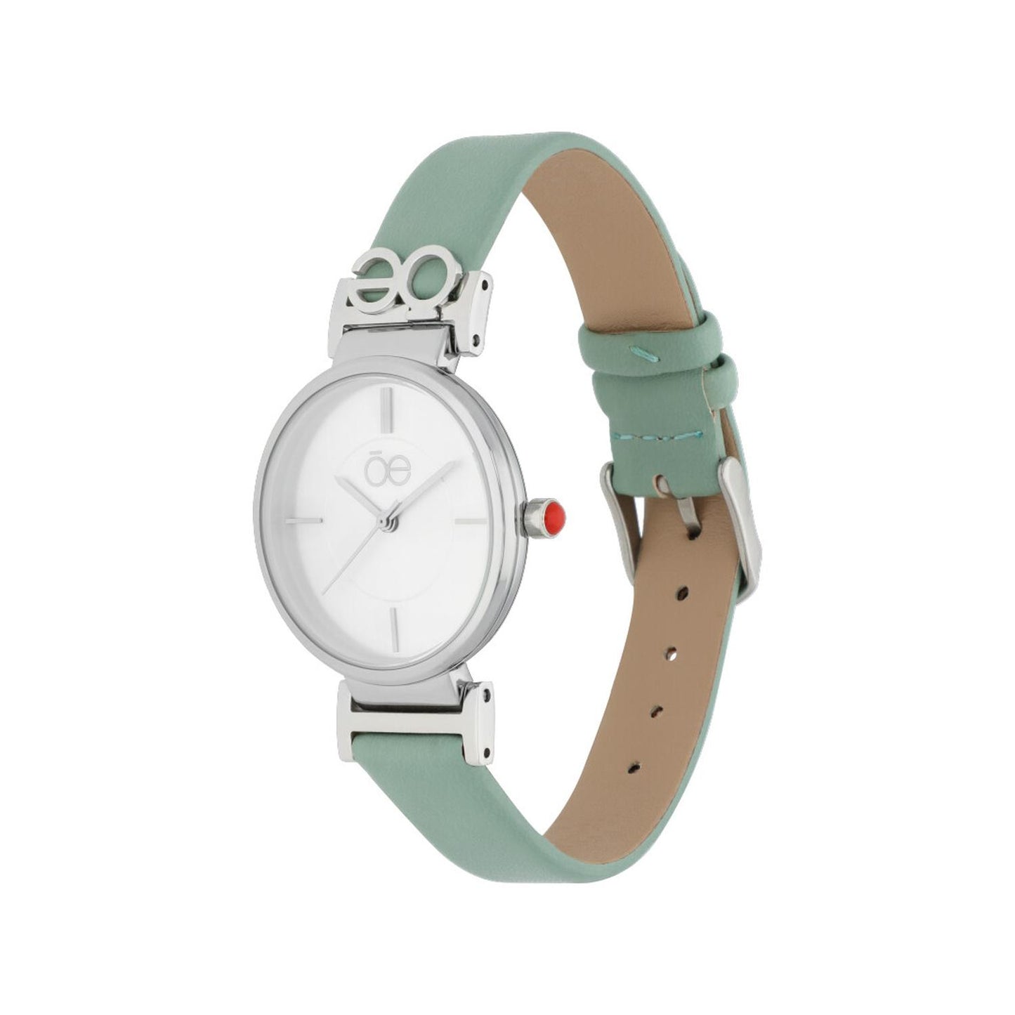 Reloj Análogo Cloe Velma OE2209-GRN Piel Genuina Mujer