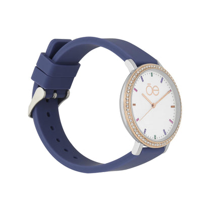 Reloj Analogo Cloe Piel Blanco