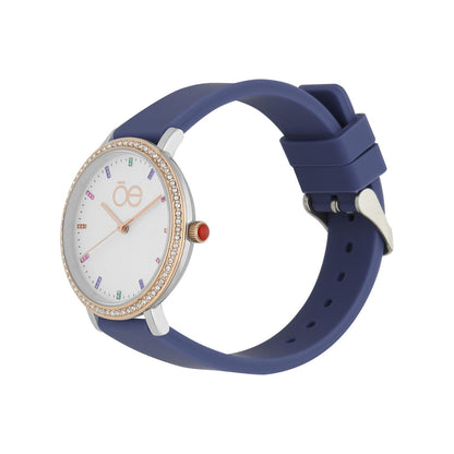 Reloj Analogo Cloe Piel Blanco