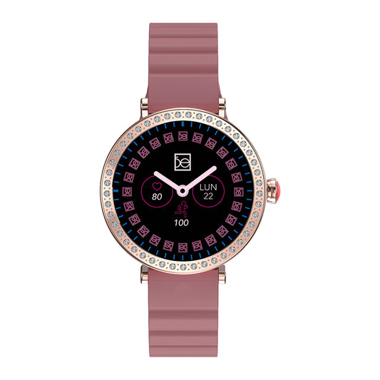 Smartwatch para Dama con Correa de Silicon con Pedrería en Bisel OE2563
