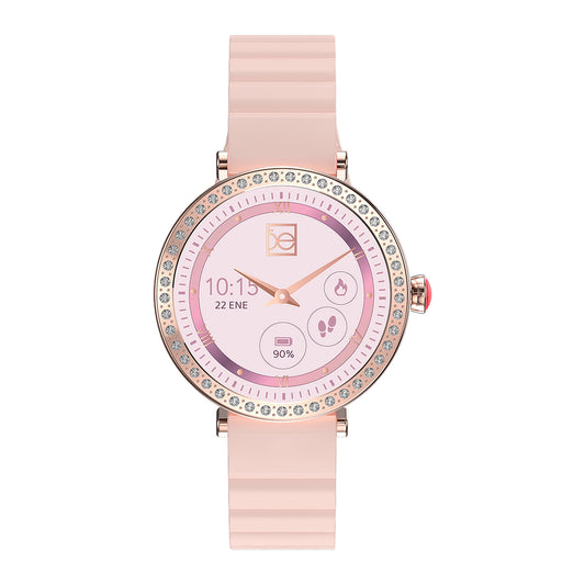 Smartwatch para Dama con Correa de Silicon con Pedrería en Bisel OE2563
