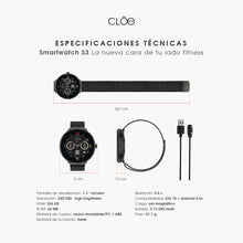 Cargar imagen en el visor de la galería, Reloj Smartwatch Cloe Multifuncional Modelo S3 Mesh OE2367
