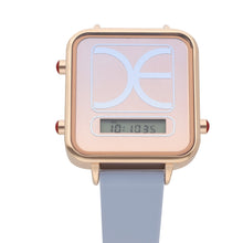 Cargar imagen en el visor de la galería, Reloj digital para dama con cristal mineral con color similar al extensible y correa de silicón OE2330
