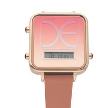 Cargar imagen en el visor de la galería, Reloj digital para dama con cristal mineral con color similar al extensible y correa de silicón OE2330
