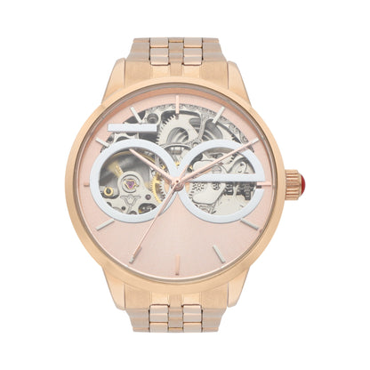 Reloj automático Cloe oro rosa de acero inoxidable para dama OE2416-RG