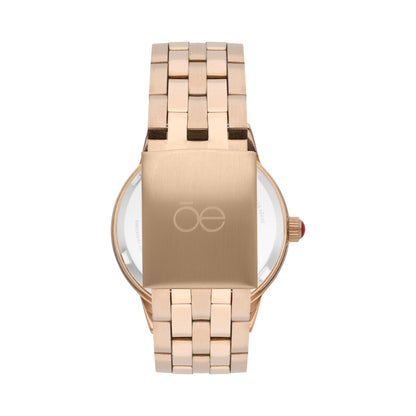 Reloj automático Cloe oro rosa de acero inoxidable para dama OE2416-RG