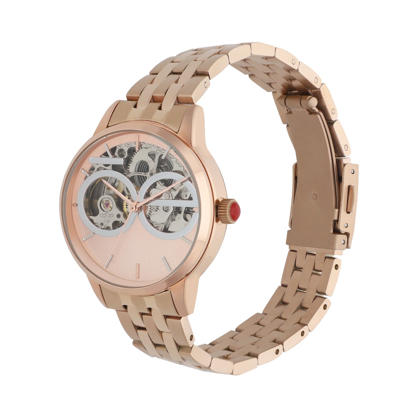 Reloj automático Cloe oro rosa de acero inoxidable para dama OE2416-RG