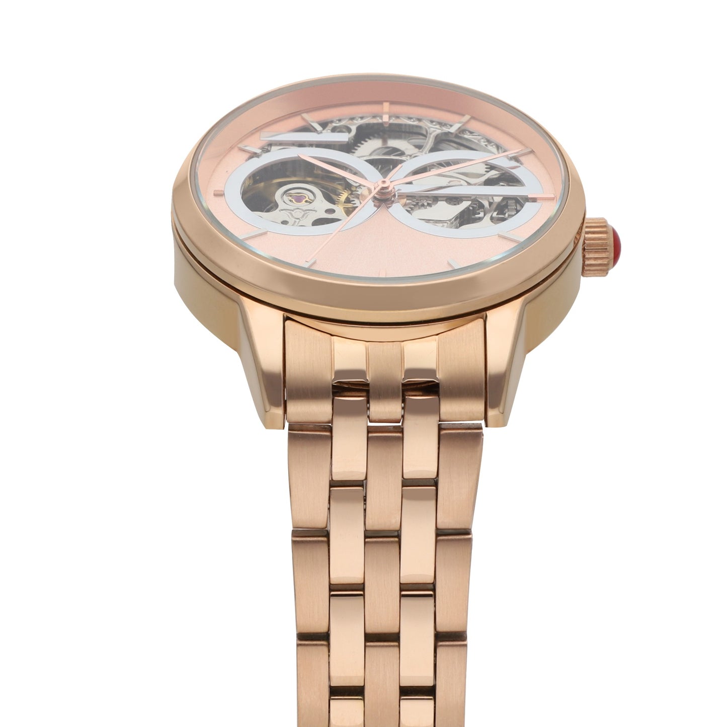 Reloj automático Cloe oro rosa de acero inoxidable para dama OE2416-RG