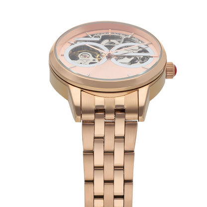 Reloj automático Cloe oro rosa de acero inoxidable para dama OE2416-RG