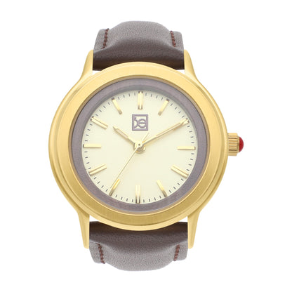 Reloj Cloe Análogo para Dama con Bisel Interno y Correa de Tactopiel OE2530