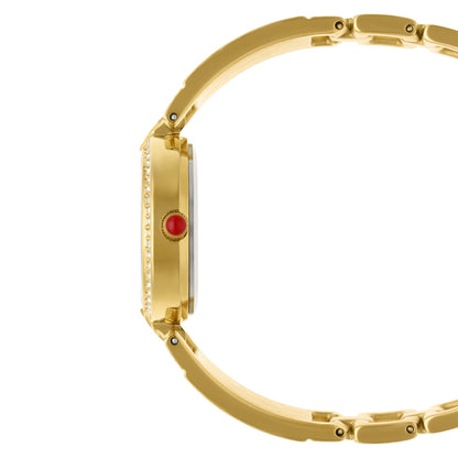 Reloj Cloe Análogo para Dama con Pedrería en Bisel y Extensible de Acero Inoxidable OE2533