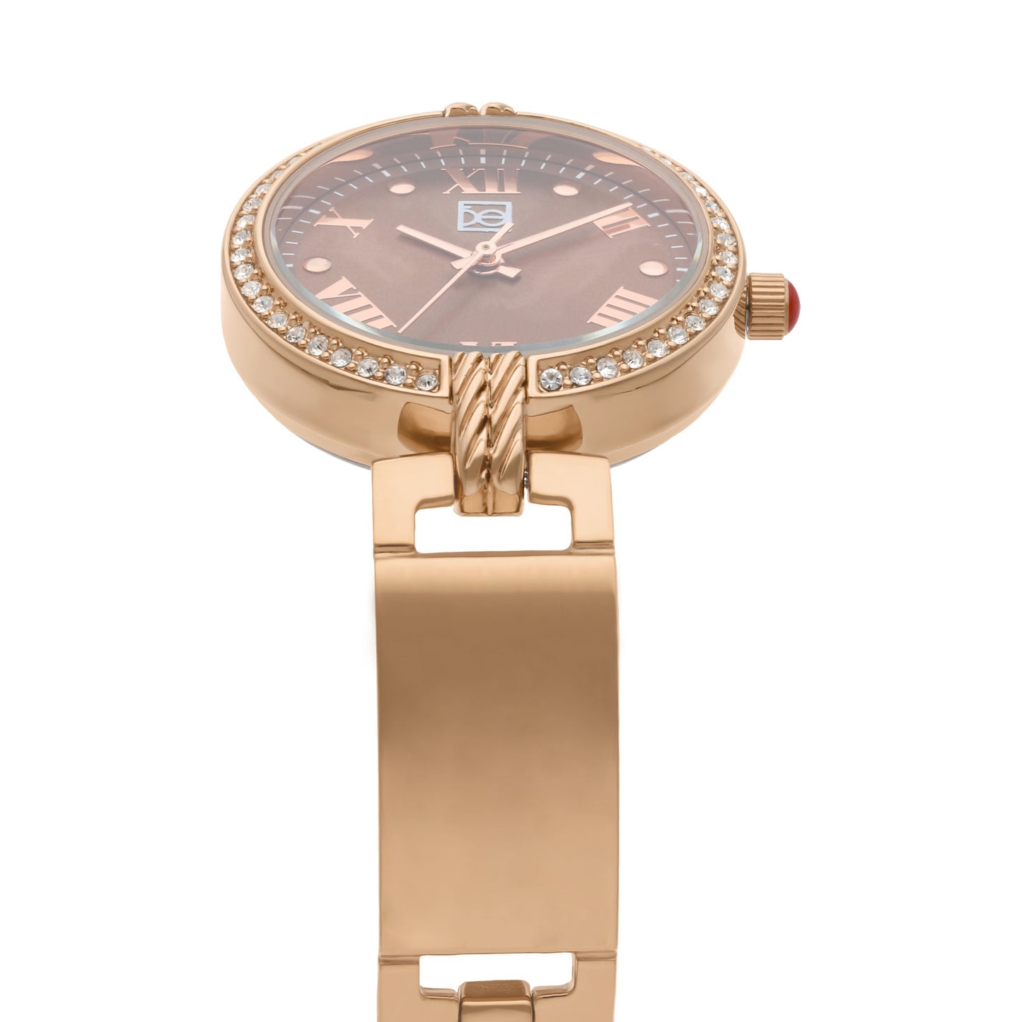 Reloj Cloe Análogo para Dama con Pedrería en Bisel y Extensible de Acero Inoxidable OE2533