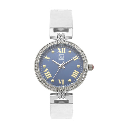 Reloj Cloe Análogo para Dama con Pedrería en Bisel y Extensible de Acero Inoxidable OE2533