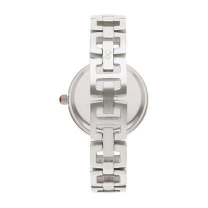 Reloj Cloe Análogo para Dama con Pedrería en Bisel y Extensible de Acero Inoxidable OE2533