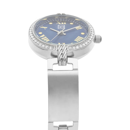 Reloj Cloe Análogo para Dama con Pedrería en Bisel y Extensible de Acero Inoxidable OE2533