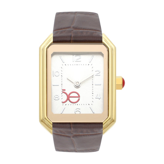 Reloj Cloe Análogo para Dama con Caja Rectangular y Correa de Tactopiel OE2535