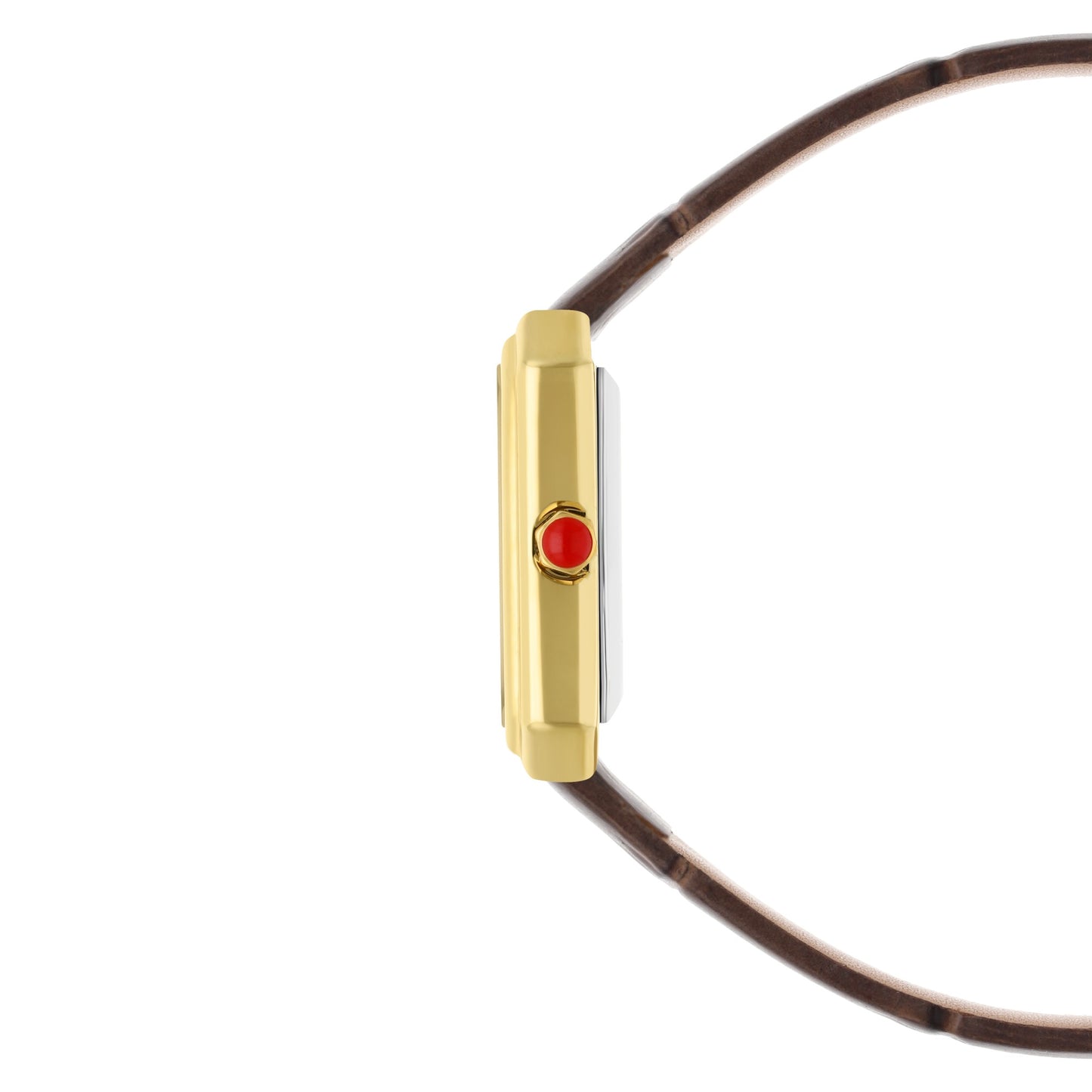 Reloj Cloe Análogo para Dama con Caja Rectangular y Correa de Tactopiel OE2535